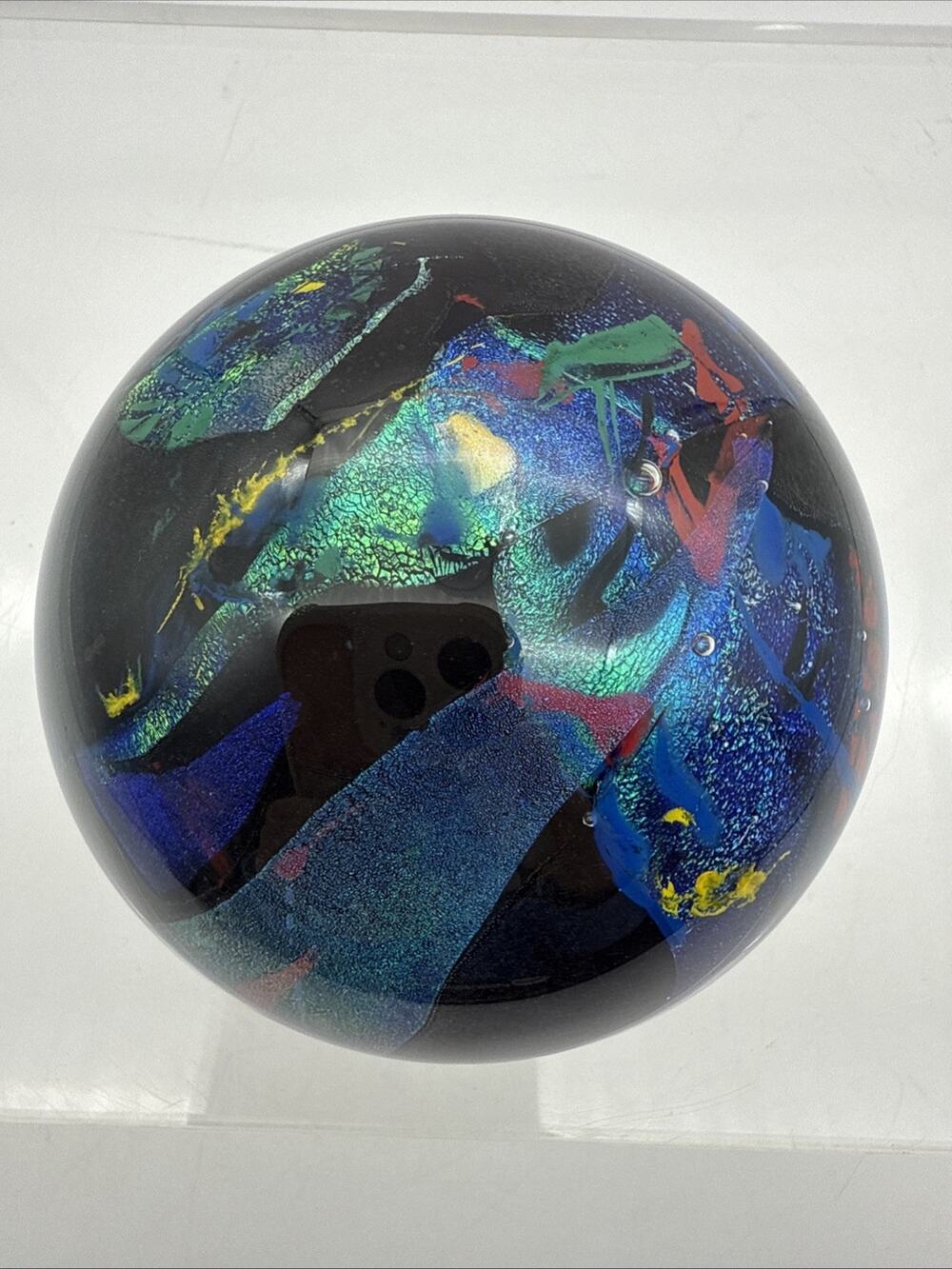 Paperweight Signed JWJ 1960's Johan Wilhelm Johansson Made In Norway Abstract...